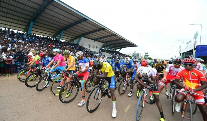 Cyclists during La Tropicale Amissa Bongo. Rwanda is among 15 teams selected to participate in the 2023 edition