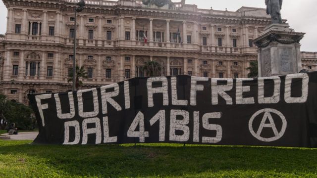 Hunger-striking Italian anarchist moved amid protests