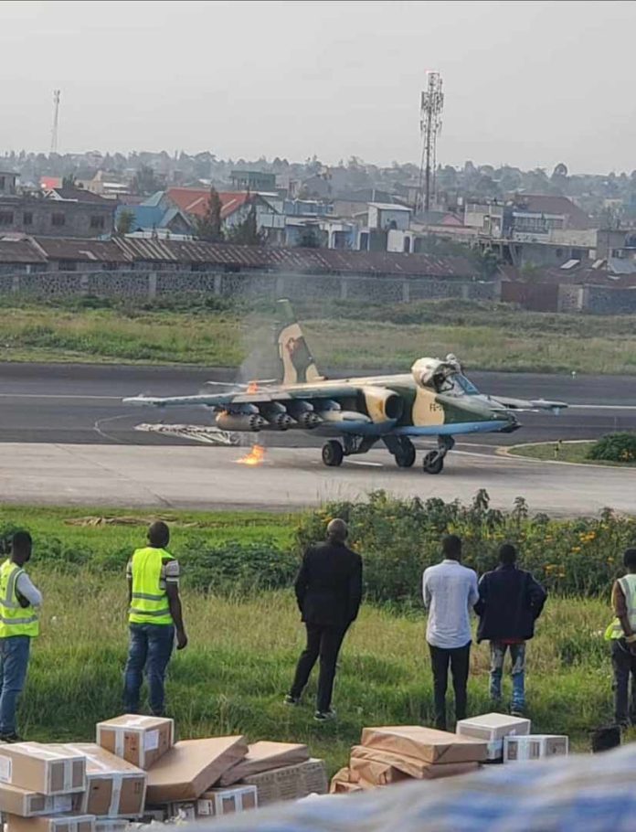 Rwanda Army Shoots DRC Warplane Sukhoi-25