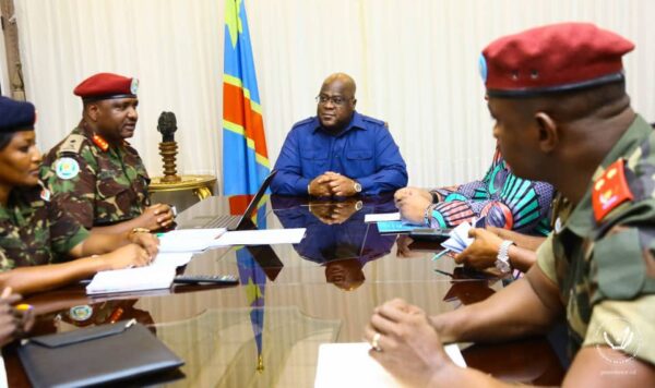 President Tshisekedi asks EAC soldiers for assistance in fighting M23