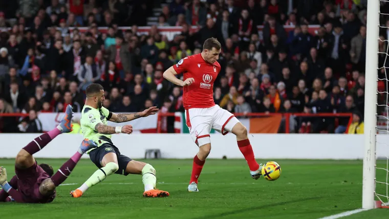 Nottingham Forest vs Man City highlights as Chris Wood equaliser stuns Guardiola to leave Arsenal top's men