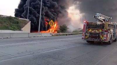 Truck fire causes I-95 collapse in Northeast Philadelphia