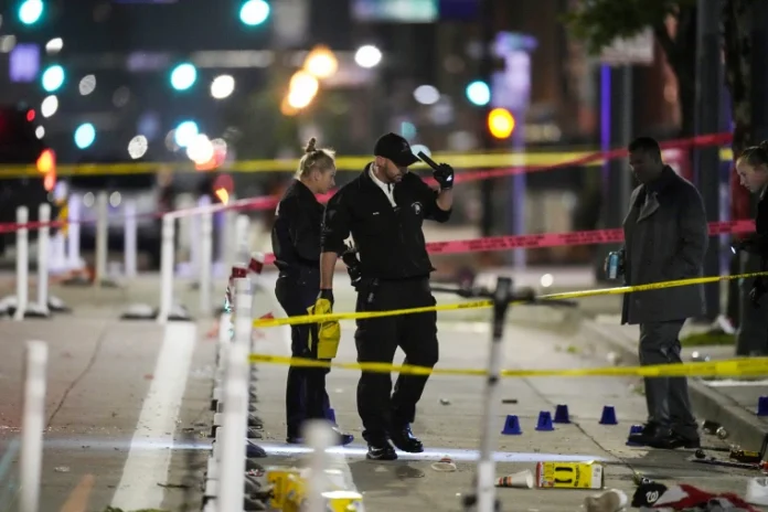 Nine injured in Denver shooting after NBA victory