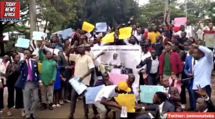 Ugandan students from at least 13 universities take to the streets, protest against Joe Biden’s Sanction Threats Over Anti-Gay Law