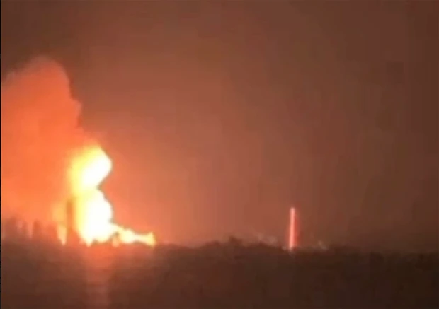 Russian ammo dump explodes in massive fireball as Ukraine blasts depot with ‘Brit Storm Shadow missile’